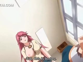 Pink haired anime enchantress cunt fucked against the