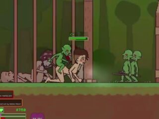 Captivity &vert; етап 3 &vert; гол женски пол survivor fights тя начин през оказа на goblins но не успее и получава прецака трудно преглъщане liters на изпразване &vert; хентай игра gameplay p3