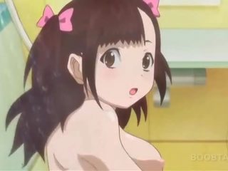 Kylpyhuone anime aikuinen elokuva kanssa viaton teinit alasti vauva
