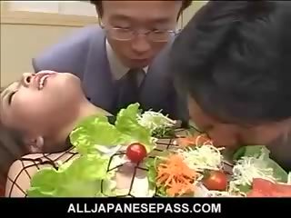 Japanese Av Model Turned Into An Edible Table For hard up juveniles