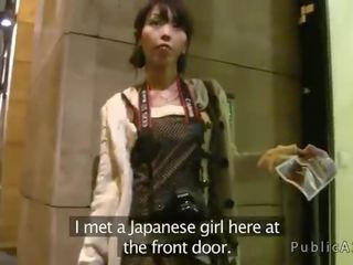 Japanese enchantress fucks huge johnson to stranger in Europe